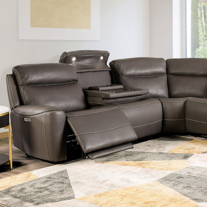 EDMONDUS Power Sectional, Dark Gray - Marjories Furniture (Las Vegas, NV)