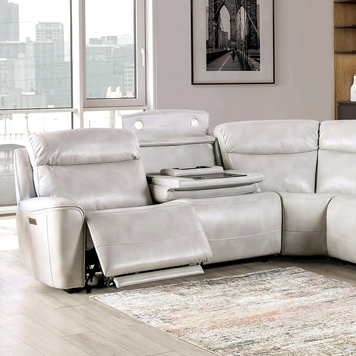 EDMONDUS Power Sectional, Light Taupe - Marjories Furniture (Las Vegas, NV)