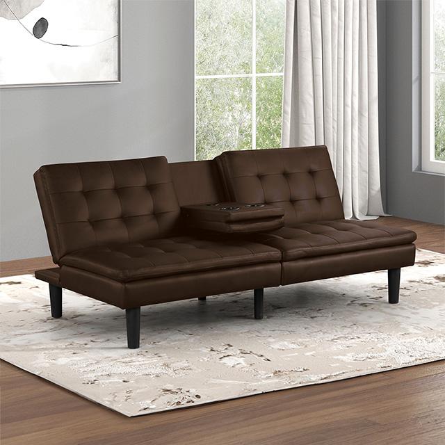 Eidsberg Futon Sofa Bed Orange, Grey, Brown, & Black - Marjories Furniture (Las Vegas, NV)