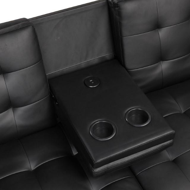 Eidsberg Futon Sofa Bed Orange, Grey, Brown, & Black - Marjories Furniture (Las Vegas, NV)