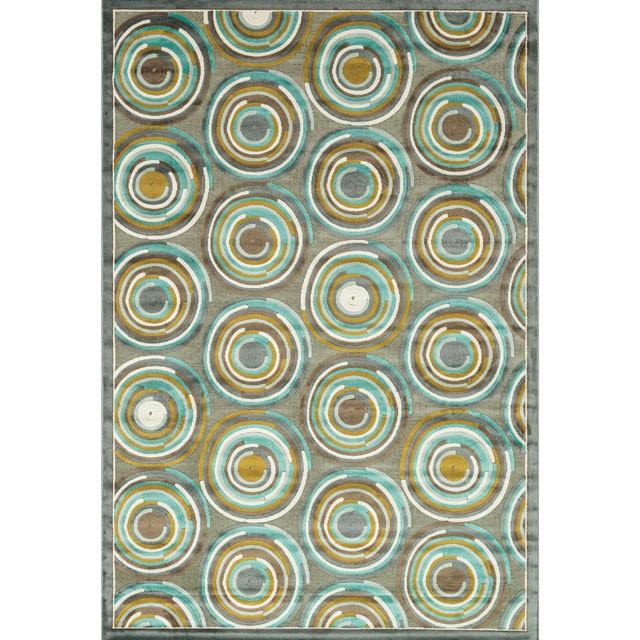 Atlas Rug Gray/ Aqua - Marjories Furniture (Las Vegas, NV)