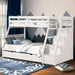 Ellington Twin/Full Bunk Bed White & Espresso - Marjories Furniture (Las Vegas, NV)