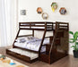 Ellington Twin/Full Bunk Bed White & Espresso - Marjories Furniture (Las Vegas, NV)