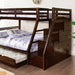 Ellington Twin/Full Bunk Bed White & Espresso - Marjories Furniture (Las Vegas, NV)