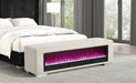 Elnath Bench w/ Visual Crystal Fireplace - Marjories Furniture (Las Vegas, NV)
