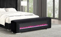 Elnath Bench w/ Visual Crystal Fireplace - Marjories Furniture (Las Vegas, NV)