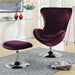 Eloise Purple Accent Chair w/ Ottoman - Marjories Furniture (Las Vegas, NV)