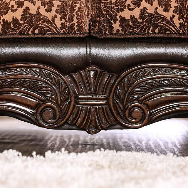 ELPIS Brown/Espresso Love Seat - Marjories Furniture (Las Vegas, NV)