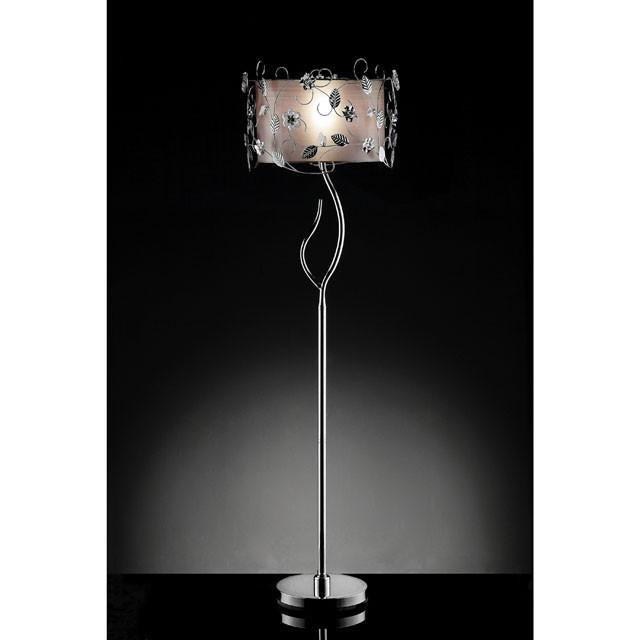 Elva Silver/Chrome Floor Lamp, Double Shade - Marjories Furniture (Las Vegas, NV)