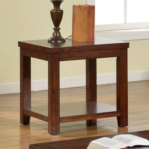 ESTELL Dark Cherry End Table, Cherry - Marjories Furniture (Las Vegas, NV)