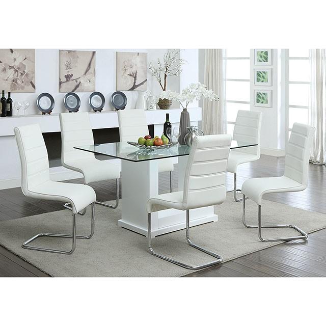 Eva 7 Pc Dining Table Set - Marjories Furniture (Las Vegas, NV)