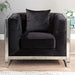 EVADNE Chair w/ Pillow, Black - Marjories Furniture (Las Vegas, NV)