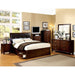 Enrico Full Queen Bed Brown, Black, & Cherry - Marjories Furniture (Las Vegas, NV)