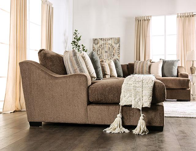 FARRINGDON Sectional, Brown - Marjories Furniture (Las Vegas, NV)