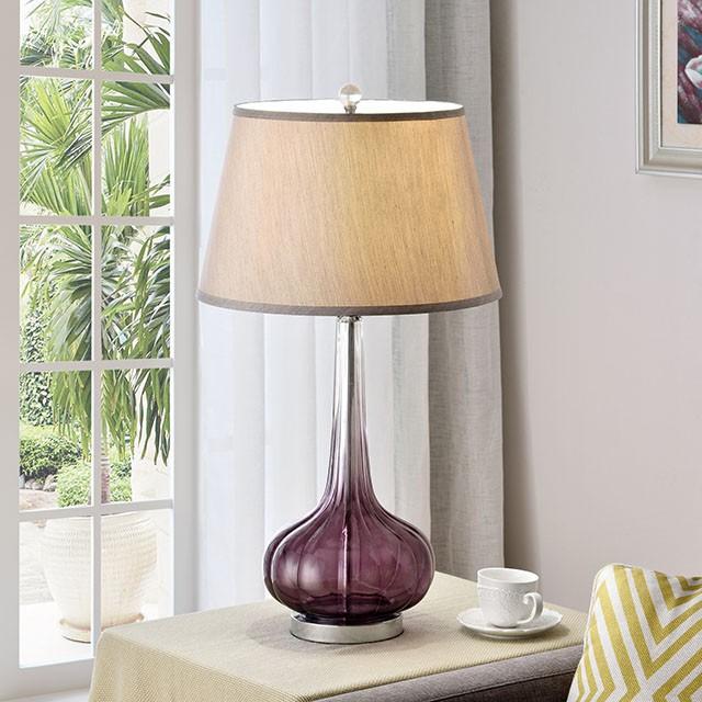 Fay Purple 30"H Table Lamp - Marjories Furniture (Las Vegas, NV)