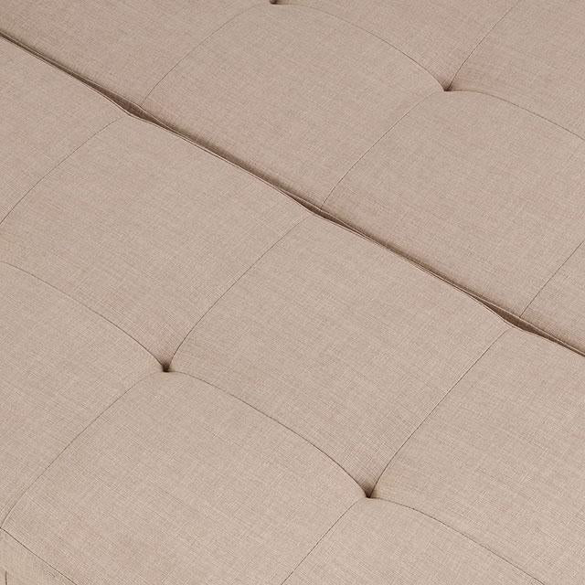 FAZIO Storage Ottoman, Beige - Marjories Furniture (Las Vegas, NV)