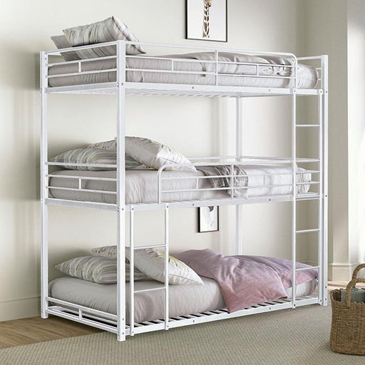 Felgu Triple Twin Metal Bunkbed - Marjories Furniture (Las Vegas, NV)