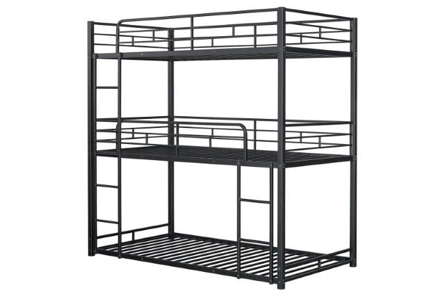 Felgu Triple Twin Metal Bunkbed - Marjories Furniture (Las Vegas, NV)