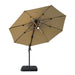 Fera 10 Ft Round Umbrella w/ LED Bulb + 37" Large Base - Marjories Furniture (Las Vegas, NV)