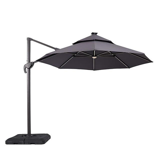 Xico 8 Ft Square Umbrella w/ Double Top w/ LED Light + 37" Large Base - Marjories Furniture (Las Vegas, NV)