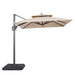 Fida 8 Ft Square Umbrella w/ Double Top + 37" Large Base - Marjories Furniture (Las Vegas, NV)
