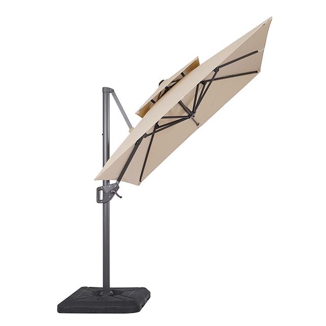 Fida 8 Ft Square Umbrella w/ Double Top + 37" Large Base - Marjories Furniture (Las Vegas, NV)