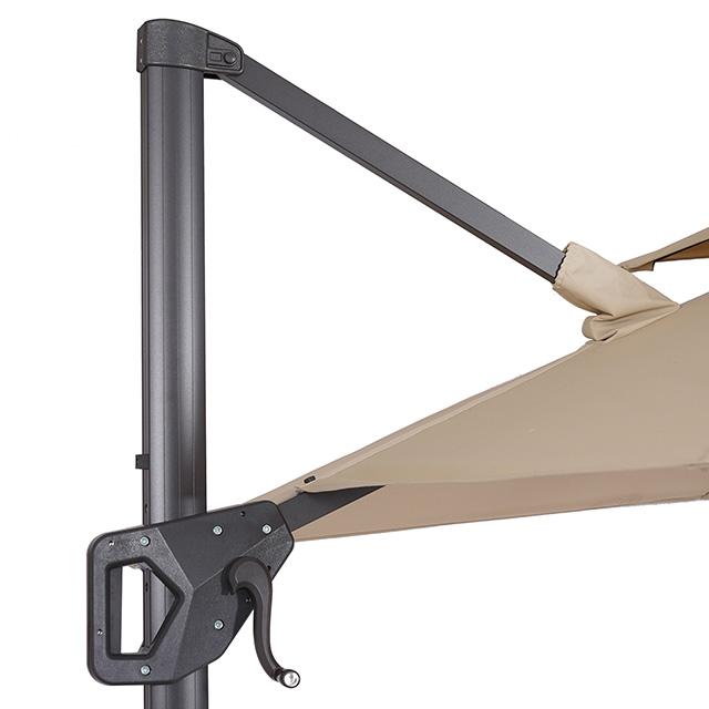Fida 8 Ft Square Umbrella w/ Double Top + 37" Large Base - Marjories Furniture (Las Vegas, NV)