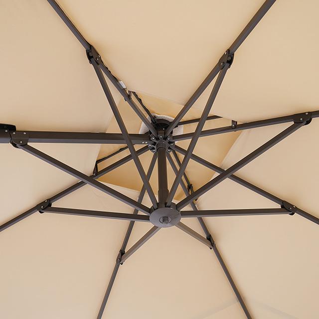 Fida 8 Ft Square Umbrella w/ Double Top + 37" Large Base - Marjories Furniture (Las Vegas, NV)