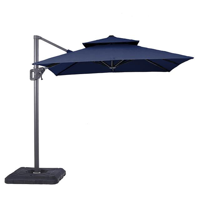 Fida 8 Ft Square Umbrella w/ Double Top + 37" Large Base - Marjories Furniture (Las Vegas, NV)