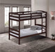 Finsbury Twin Twin Bunk Bed Espresso, Grey & White - Marjories Furniture (Las Vegas, NV)