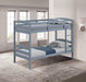 Finsbury Twin Twin Bunk Bed Espresso, Grey & White - Marjories Furniture (Las Vegas, NV)
