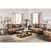 Fletcher Brown/Tan Love Seat - Marjories Furniture (Las Vegas, NV)