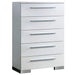 CLEMENTINE Glossy White Chest - Marjories Furniture (Las Vegas, NV)