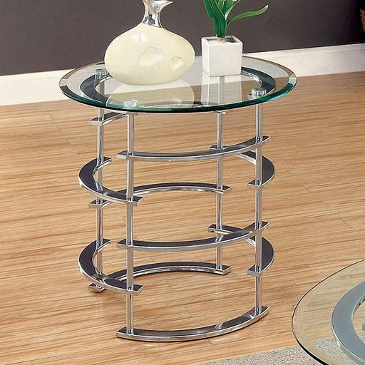 Clonmel End Table, Chrome - Marjories Furniture (Las Vegas, NV)