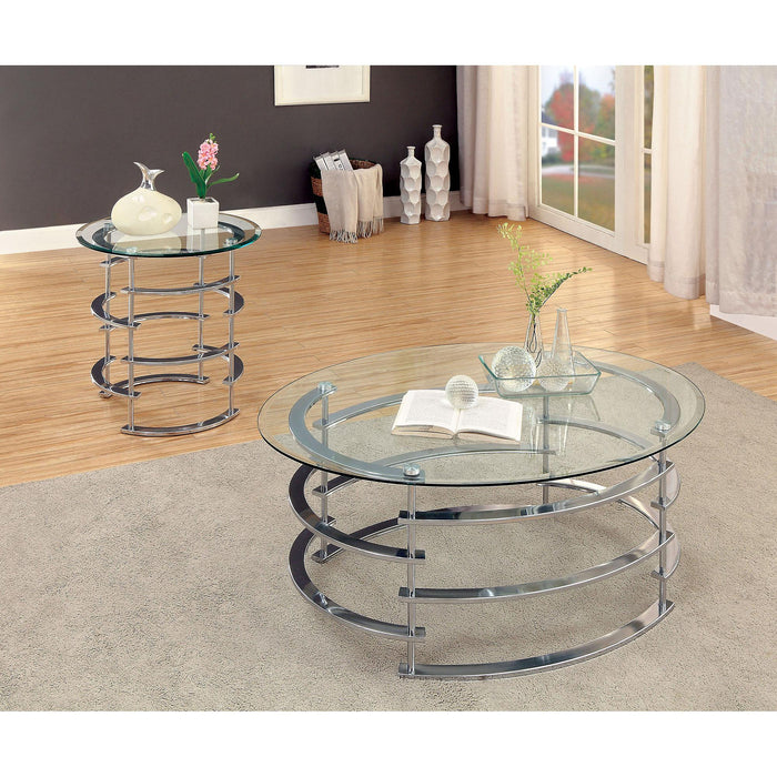 Clonmel End Table, Chrome - Marjories Furniture (Las Vegas, NV)