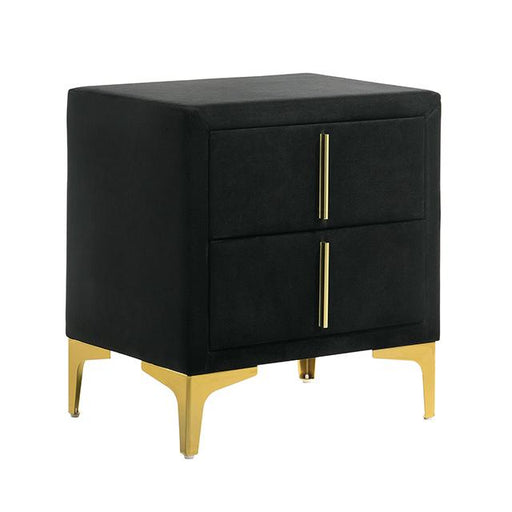 FLORIZEL Night Stand, Black - Marjories Furniture (Las Vegas, NV)