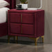 FLORIZEL Night Stand, Red - Marjories Furniture (Las Vegas, NV)