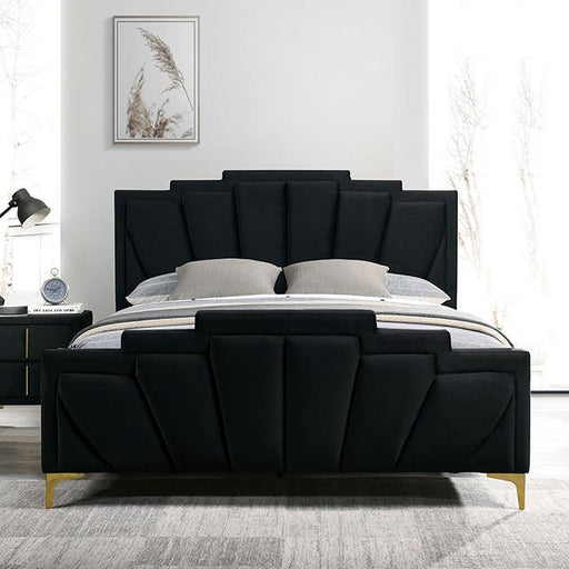 Florizel Bed Black & Red - Marjories Furniture (Las Vegas, NV)