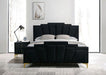 Florizel Bed Black & Red - Marjories Furniture (Las Vegas, NV)