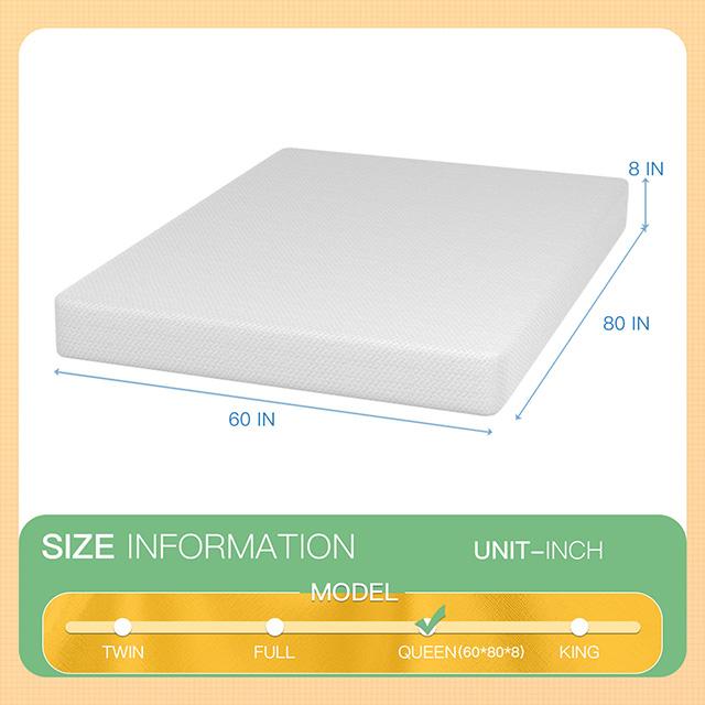 Forsythia 8" Queen Green Tea Gel Memory Foam - Marjories Furniture (Las Vegas, NV)