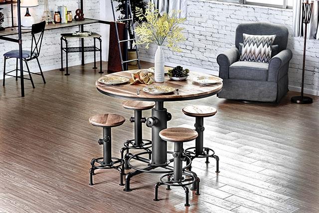 Foskey Antique Black Counter Ht. Chair (2/CTN) - Marjories Furniture (Las Vegas, NV)