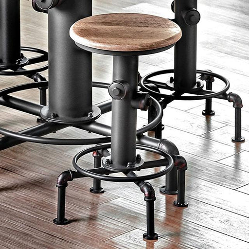 Foskey Antique Black Counter Ht. Chair (2/CTN) - Marjories Furniture (Las Vegas, NV)