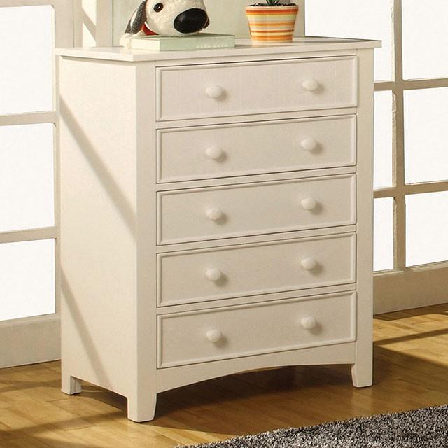 Corry White Chest - Marjories Furniture (Las Vegas, NV)