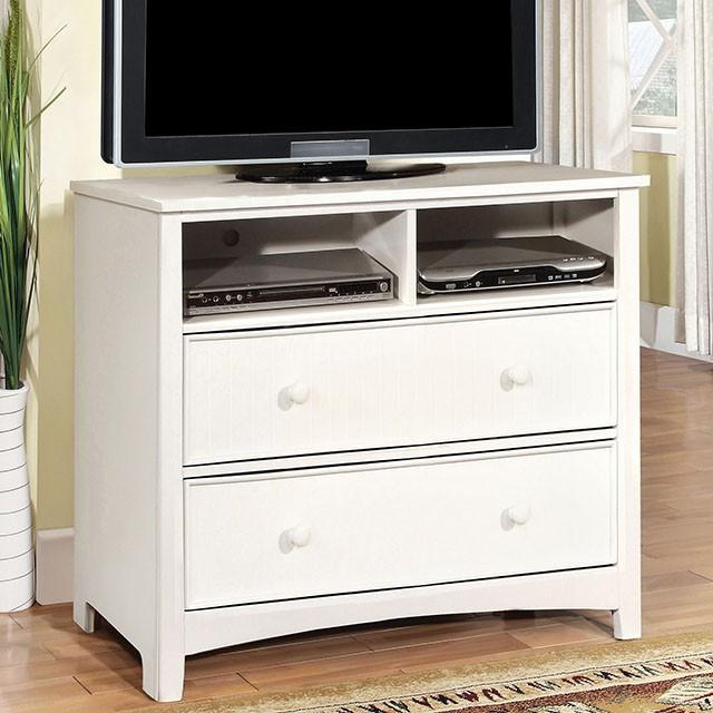 Corry White Media Chest - Marjories Furniture (Las Vegas, NV)