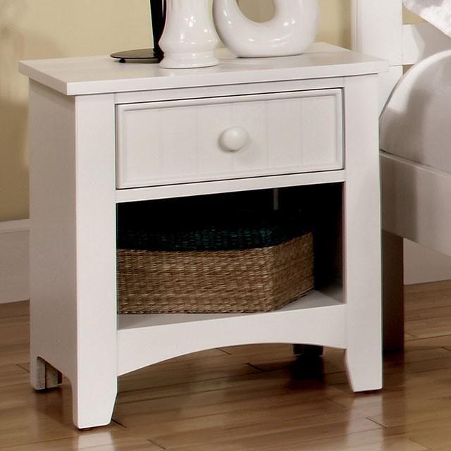 Corry White Night Stand - Marjories Furniture (Las Vegas, NV)