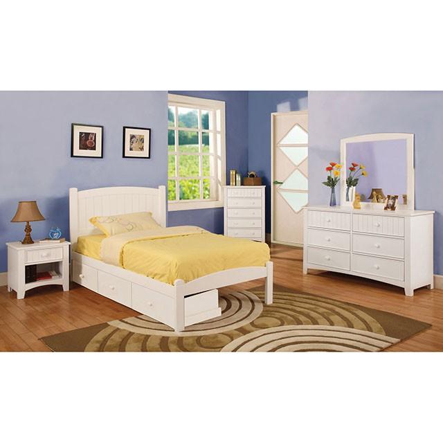 Corry White Media Chest - Marjories Furniture (Las Vegas, NV)