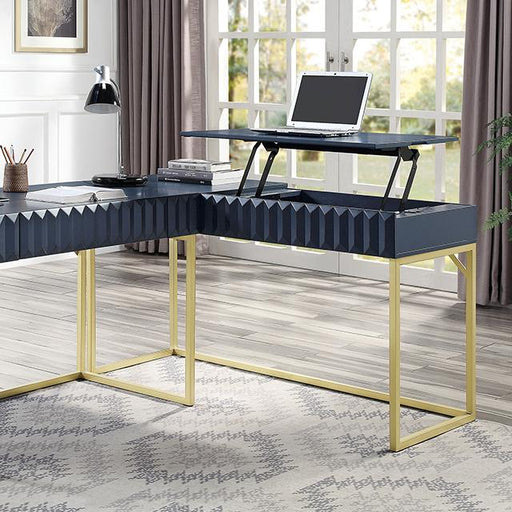 FREIBURG Corner Desk, Antique Blue - Marjories Furniture (Las Vegas, NV)