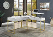 FREIBURG Corner Desk, Antique White - Marjories Furniture (Las Vegas, NV)