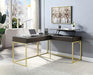 FREIBURG Corner Desk, Walnut - Marjories Furniture (Las Vegas, NV)