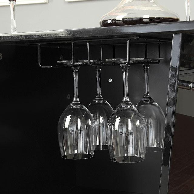 Fuero Black/Chrome Bar Table (K/D) - Marjories Furniture (Las Vegas, NV)